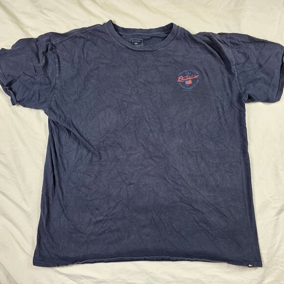 Quiksilver Freedom To Roam American Flag Mens Size 2XL Black Shirt Casual Walk - Picture 3 of 8